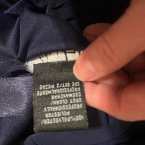 SL Fashions Navy Cocktail Dress Size 14 - Picture 5 of 6